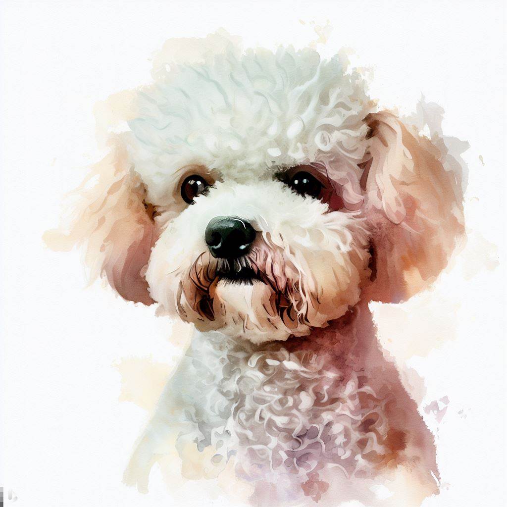 Bologneser small dog Breed image photo graphic visual watercolor portrait doggylittle.com