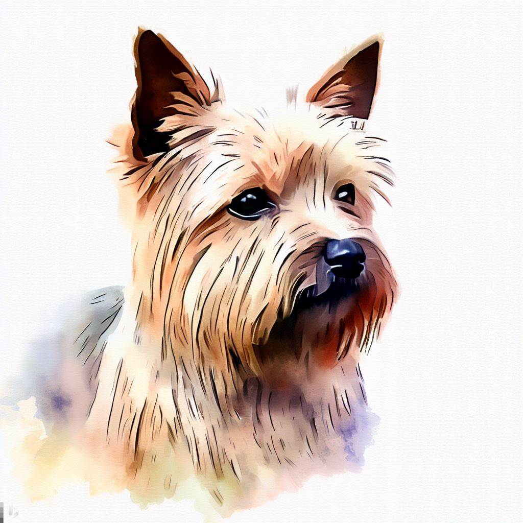 Cairn Terrierr small dog Breed image photo graphic visual watercolor portrait doggylittle.com