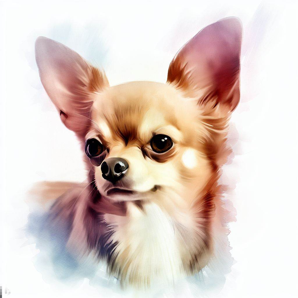 Chihuahua dog breed image photo graphic visual watercolor portrait doggylittle.com