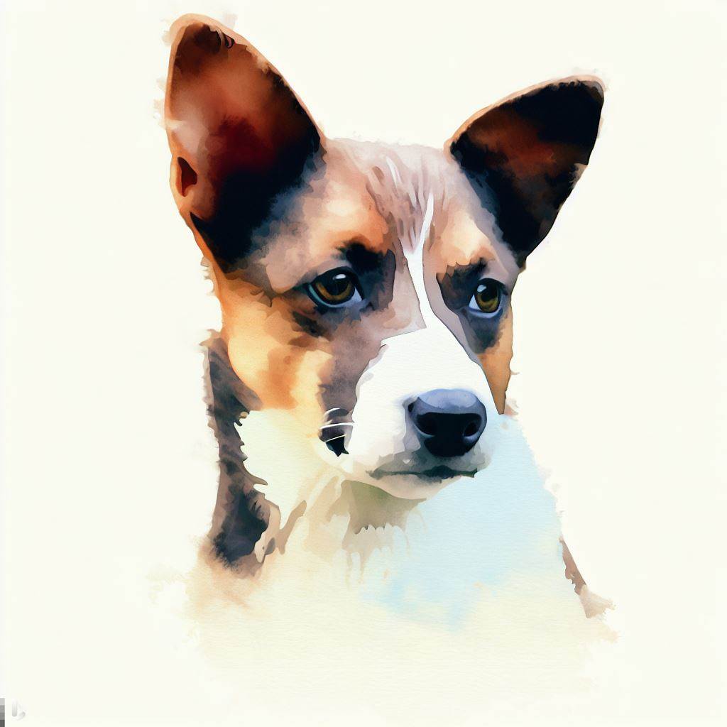 Danish-Swedish Farmdog breed image photo graphic visual watercolor portrait doggylittle.com