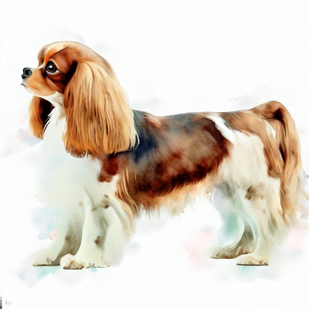 English Toy Spaniel small dog Breed image photo graphic visual watercolor portrait doggylittle.com