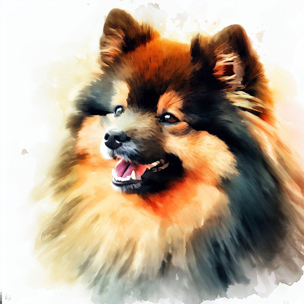 German Spitz small dog Breed image photo graphic visual watercolor portrait doggylittle.com