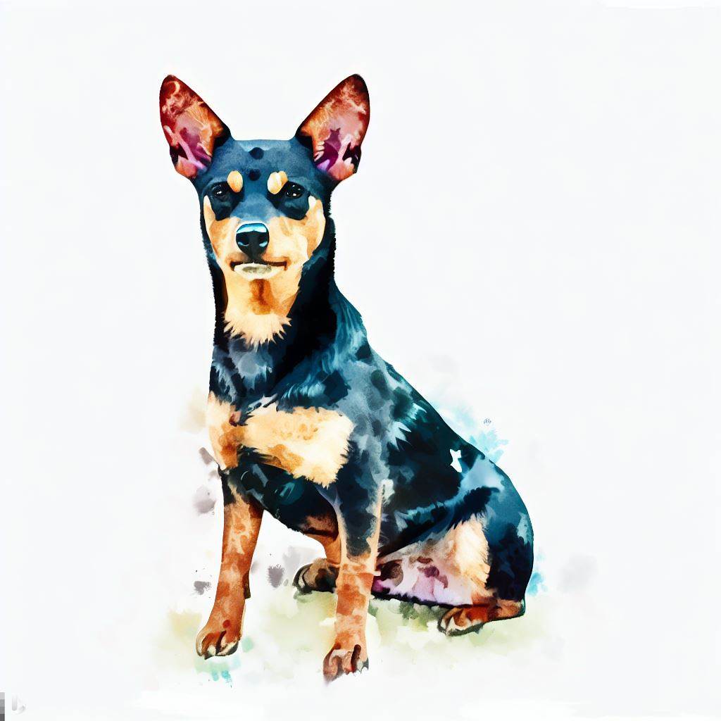 Lancashire Heeler small dog Breed image photo graphic visual watercolor portrait doggylittle.com