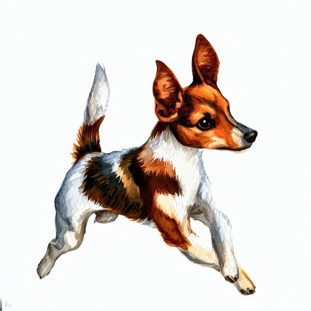 Toy Fox Terrier small dog Breed image photo graphic visual watercolor portrait doggylittle.com