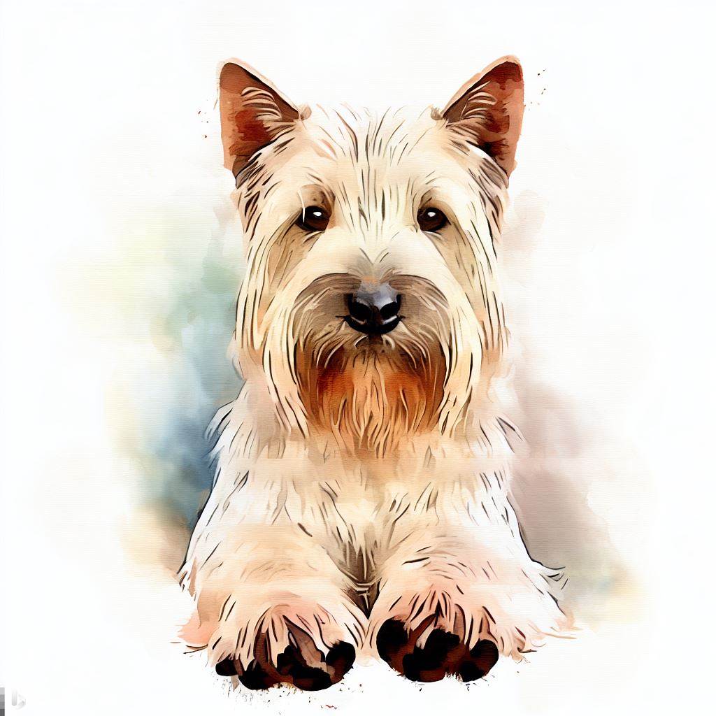 glen of imaal dog Breed image photo graphic visual watercolor portrait doggylittle.com