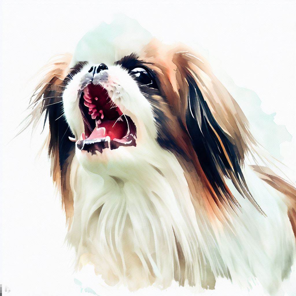 japanese chin small dog Breed image photo graphic visual watercolor portrait doggylittle.com