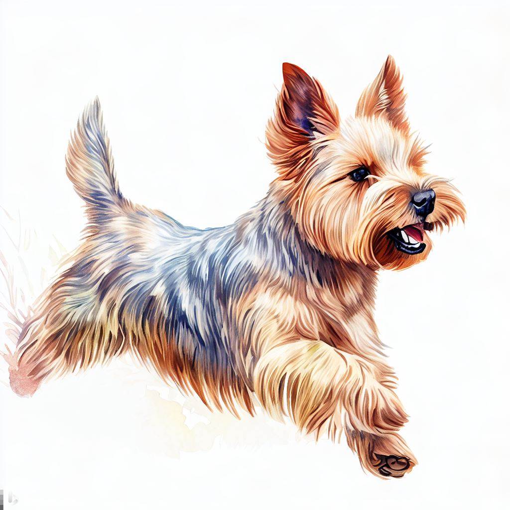 norwich terrier small dog Breed image photo graphic visual watercolor portrait doggylittle.com