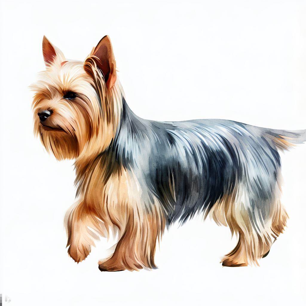 silky terrier small dog Breed image photo graphic visual watercolor portrait doggylittle.com