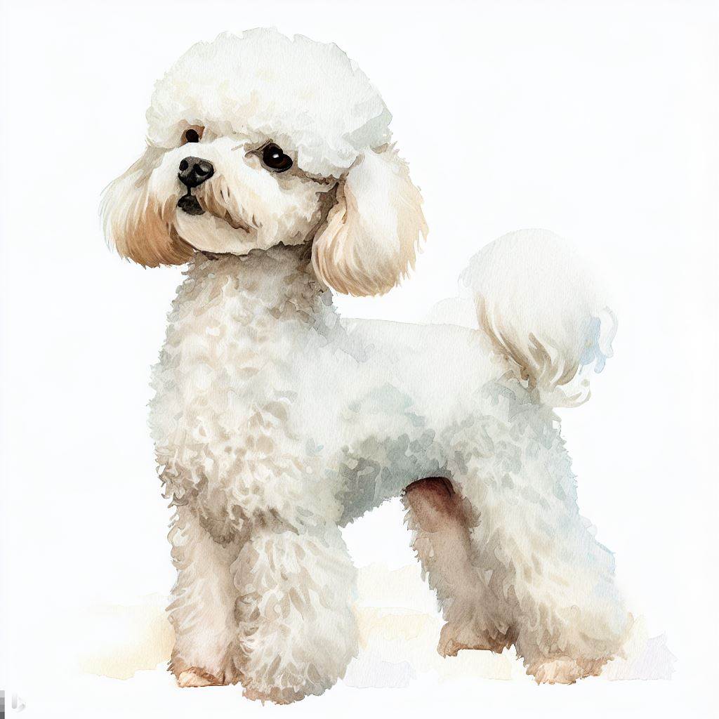 toy poodle small dog Breed image photo graphic visual watercolor portrait doggylittle.com