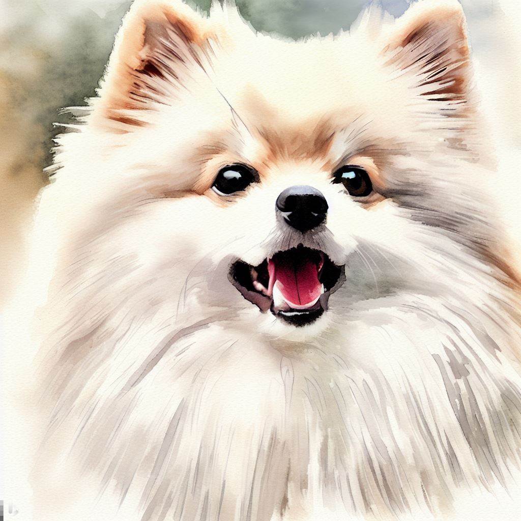 volpino italiano small dog Breed image photo graphic visual watercolor portrait doggylittle.com