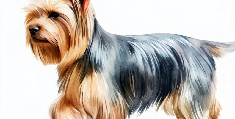 silky terrier small dog Breed image photo graphic visual watercolor portrait doggylittle.com