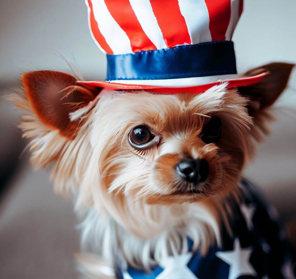 Patriotic Pup Pix Library 4th of July FREE downloads doggylittle.com freebie C